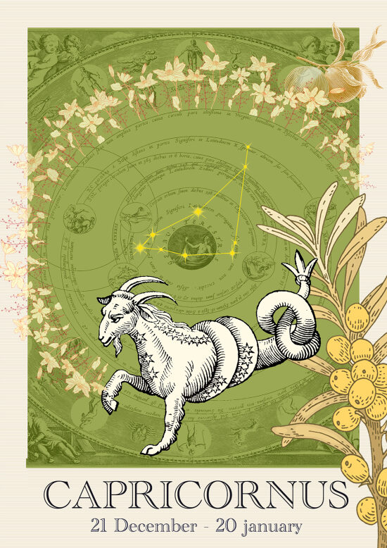 Signe du capricorne.